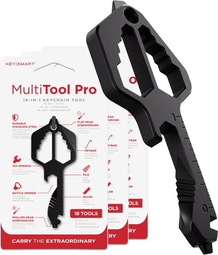 Miniatura 11 de KeySmart MultiTool - Herramienta multiusos 5 en 1 para llavero con abridor de cajas, regla, barra de palanca, destornillador Phillips y cabeza