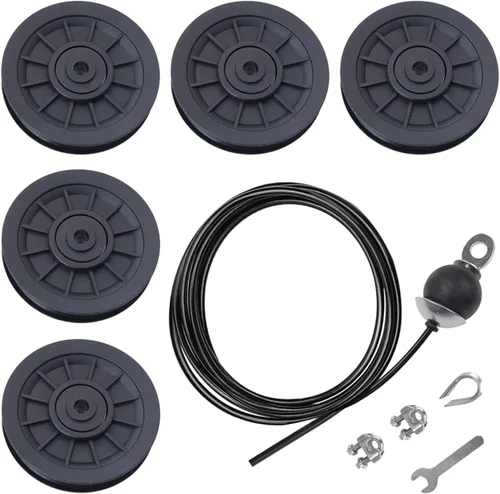 Miniatura 3 de Rueda de polea para equipo de gimnasio, polea de rodamiento de nailon de 90mm/3.5", reemplazo de rueda para cable de pieza de equipo de gimnasio 3