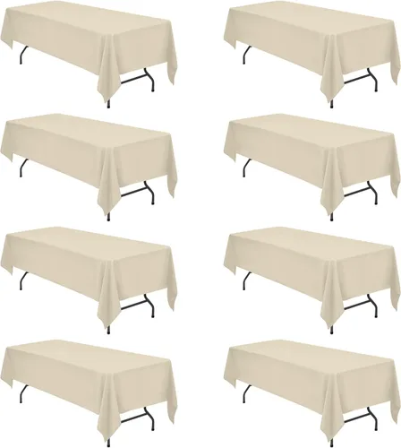 Miniatura 157 de BRILLMAX 6 Pack de Manteles Azul Marino para Mesas Rectangulares de 8 Pies 90 x 156 Pulgadas - 8 pies Mantel Rectangular a Granel de Lino