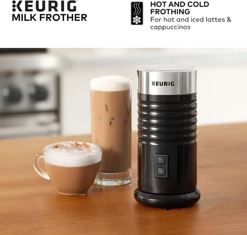 Miniatura 5 de Espumador Independiente Keurig Funciona con Leche No Láctea, Espumado Caliente y Frío, 6 Oz, Negro