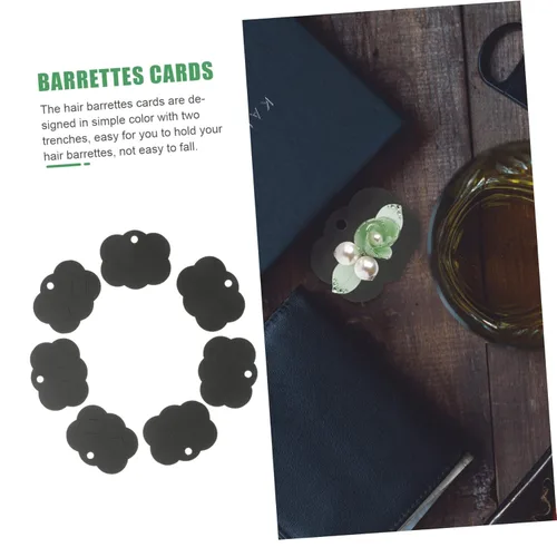 Miniatura 2 de WOONEKY Clip para el cabello Tarjetas de visualización 100 unids papel joyería tarjetas agujeros para pantalla horquilla titular