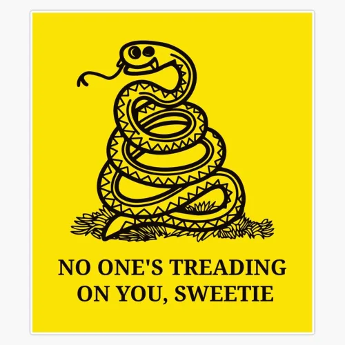 Calcomanía de vinilo con texto en inglés "No One'S Treading On You Sweetie" (5 pulgadas)