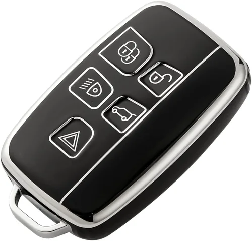 OFFCURVE Key Fob Cover for Land Rover, Full TPU Protective Car Key Case Holder for Land Rover Evoque Velar Sport Discovery Freelander2 LR4 Sport and