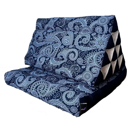 Miniatura 52 de Leewadee - Cojín Tailandés plegable para el suelo con respaldo para TV, sala de estar, colchón para exterior, 65.7 x 20.9 x 11.8 pulgadas, Kapok