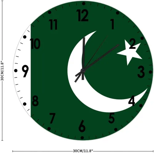 Miniatura 840 de Cheyan Reloj de pared con bandera de Canadá de 12 pulgadas, silencioso, sin tictac, de PVC, funciona con pilas, reloj redondo decorativo, regalo
