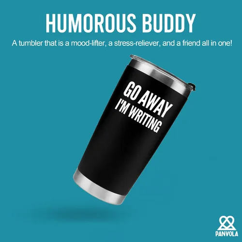 Miniatura 2 de Panvola Go Away, I'm Writing - Vaso aislado al vacío para escritor, regalo sarcástico, divertido, escritor, novelista, poeta, guionista, periodista
