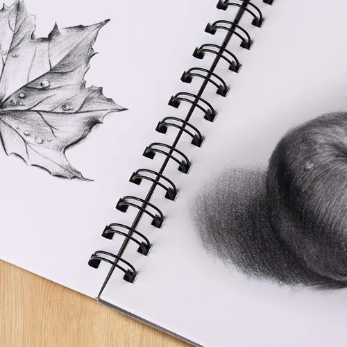 Miniatura 4 de Bachmore - Cuaderno de bocetos de 8.5 x 11 pulgadas, bloc de bocetos en espiral izquierdo con tapa dura, papel de dibujo perforado y duradero sin