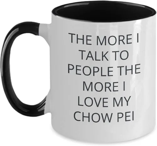 Mixed Breed Dog Mug, Chow Pei Mug, Dog Mom Gift, I Love My Dog Mug, Dog Themed Gifts For Women, For Men,