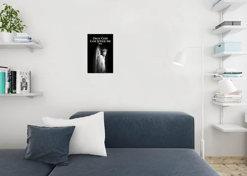 Miniatura 5 de Pósteres Tupac de 2 paquetes con texto en inglés "Only God Can Judge Me 90", póster de rapero de hip hop, para habitación, estética, mediados