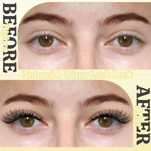 Miniatura 4 de Pestañas naturales de ojo de zorro pestañas postizas de banda transparente, pestañas postizas de ojo de gato, extensiones de pestañas Foxy, 7 pares