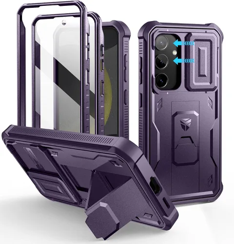 Miniatura 10 de Dexnor Funda para Samsung Galaxy S24 con Cubierta Deslizante Integrada para Cámara y Protector de Pantalla y Soporte, Funda Resistente a los Golpes