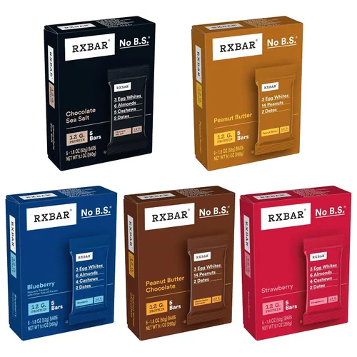 Miniatura 9 de RXBAR Barras de proteínas, barras de aperitivos, paquete variado (5 cajas, 25 unidades)