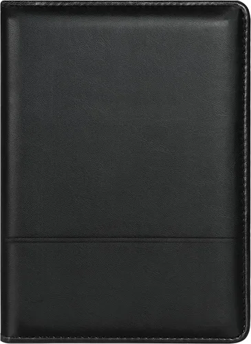 Miniatura 2 de Gorbado Carpeta para portafolio o cartera, mini carpeta de 5 x 8 pulgadas, bloc de escritura legal, carpeta organizadora de documentos A5 para Negro