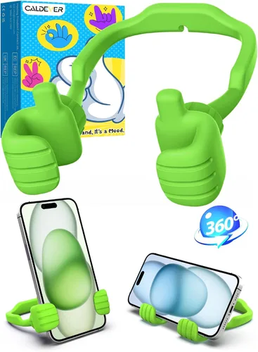 Miniatura 8 de Relleno de calcetines para adolescentes, niños y niñas, soporte para teléfono celular: soporte de pulgar perezoso ajustable con pulgares hacia Azul