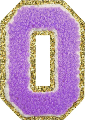 Miniatura 44 de Parches de letras termo-adhesivas de felpilla para chaquetas, parches de letras universitarias con brillantina para planchar en la letra azul A