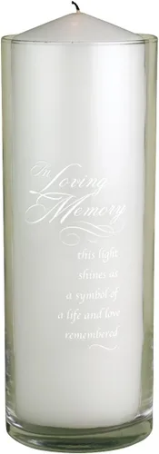Miniatura 2 de Hortense B. Hewitt in Loving - Jarrón de cristal con memoria: esta luz brilla como un símbolo de vida y amor recordado, 9 x 3 pulgadas