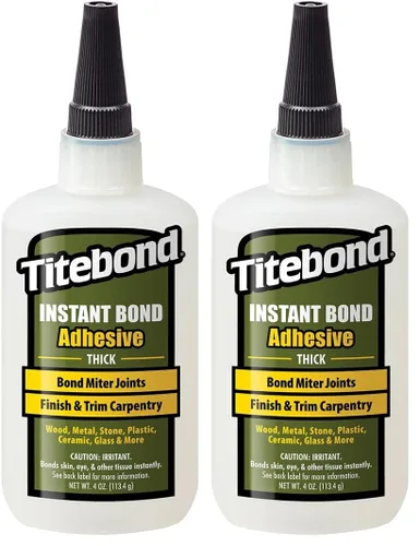 Miniatura 5 de Titebond Adhesivo de Enlace Instantáneo Grueso, Enlace de 8 Segundos, Reparación del Hogar, Carpintería, Manualidades, Molduras, Marcos de Fotos, 4