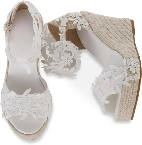 Miniatura 3 de Sandalias de plataforma de cuña para mujer sandalias de verano con correa de tobillo abierta