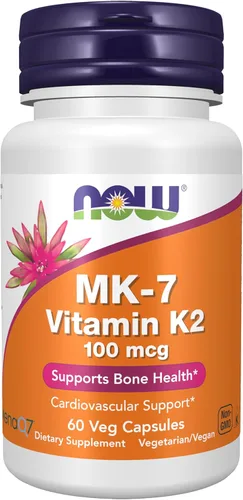 Now Foods Vitamina K2 (MK7) Cápsulas veganas, 0.0000035 oz., 60 unidades., 733739009920, paquete de de 1, 1, 1