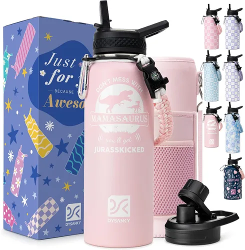 Miniatura 41 de DYSANKY Botella de agua aislada de 32 onzas, metal al vacío de acero inoxidable grueso, jarra de agua deportiva portátil para gimnasio y senderismo