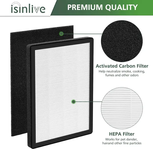 Miniatura 5 de Filtros de repuesto HEPA 9000 de ProHEPA compatibles con VEVA ProHEPA 9000 Air Pur ifiers, 2 filtros HEPA + 8 filtros de carbón activado