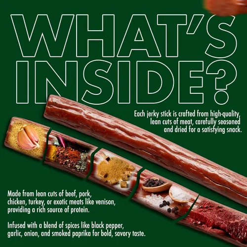 Miniatura 4 de Buffalo Bob's Bocadillos de Carne de Caza Silvestre (Barra de 1 onza, Paquete de 15) Surtido de Variedad Exótica, Regalo para Hombres/Papá, Relleno