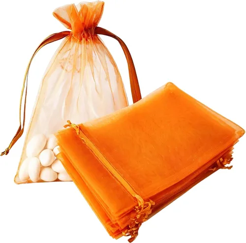 Miniatura 18 de Paquetes de 100 bolsas de organza de 4 x 6 pulgadas, color azul bebé para baby shower, Navidad, recuerdos de fiesta, cumpleaños, boda, despedida