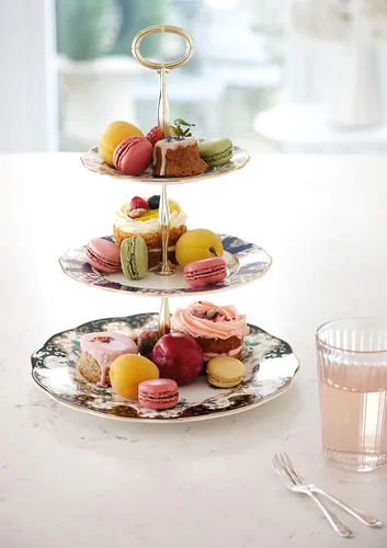 Miniatura 3 de Royal Albert 100 Years Cake Stand de tres niveles (Chintz Inglés, Regencia y Duquesa)