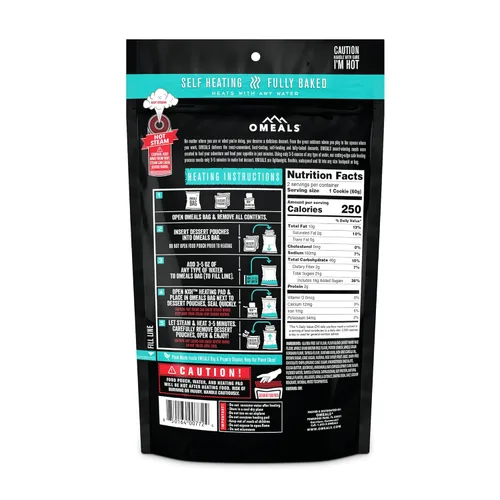 Miniatura 2 de OMEALS S'Mores Cookie-MRE - Vida útil prolongada, totalmente cocida con calentador, perfecto para entusiastas del aire libre, viajeros, suministros