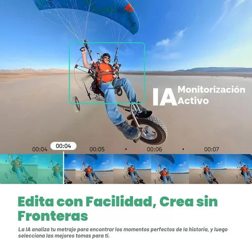 Miniatura 7 de AKASO 360 Cámara de acción a prueba de condiciones climáticas 360° - Video 360 de 5.7K con sensores de 1/2 pulgada 48 MP, foto 360 de 72 MP