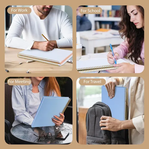 Miniatura 2 de FLYING EAGLE 8.5 x 11 Cuaderno de gráficos grande de papel en espiral, cuaderno de cuadrícula gráfica en espiral, 210 páginas, cuadernos de tapa