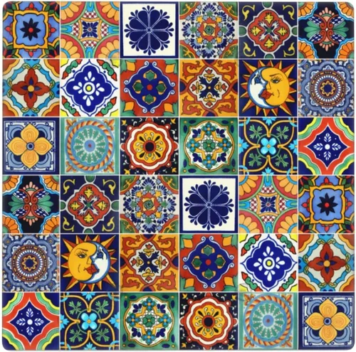 Miniatura 12 de Talavera - Azulejos mexicanos de una sola banda, placas de pared para decorar enchufes eléctricos, placa de interruptor, placa decorativa de pared