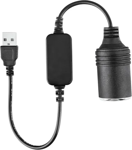 Miniatura 4 de USB A macho a 12 V cargador de coche hembra Socket convertidor de energía para conducir grabadora DVR Dash Cámara