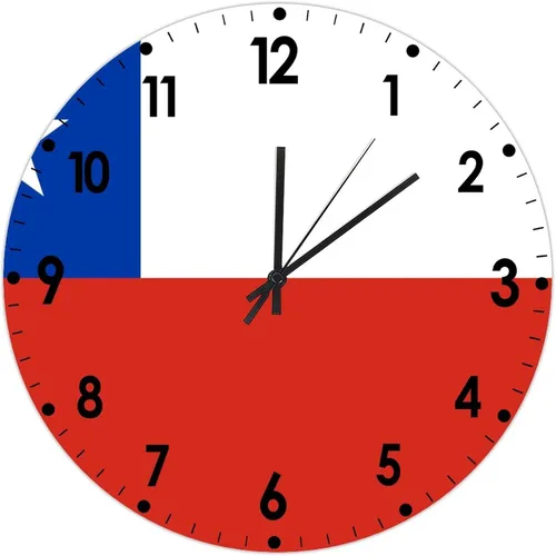 Miniatura 302 de Cheyan Reloj de pared con bandera de Canadá de 12 pulgadas, silencioso, sin tictac, de PVC, funciona con pilas, reloj redondo decorativo, regalo