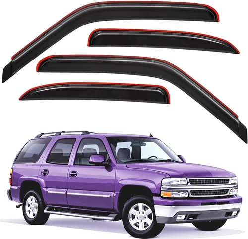 Lightronic Visor de Ventana con Protección UV para Canal Interno, Compatible con Chevrolet Tahoe y GMC Yukon 2000-2006, Yukon Denali 2001-2006,