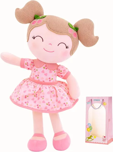 Miniatura 10 de Gloveleya Muñeca bebé niña regalos juguetes de peluche muñecas suaves regalos bebé niña cereza rojo 15 pulgadas con caja de regalo Nuevo