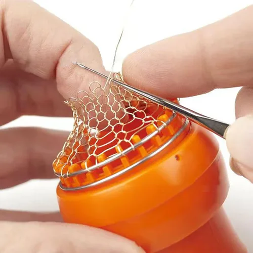 Miniatura 2 de Herramienta de tejer con ganchillo, tejido de ganchillo, tejer de alambre naranja, tejer, tejer, ganchillo, alambre de ganchillo, con aguja