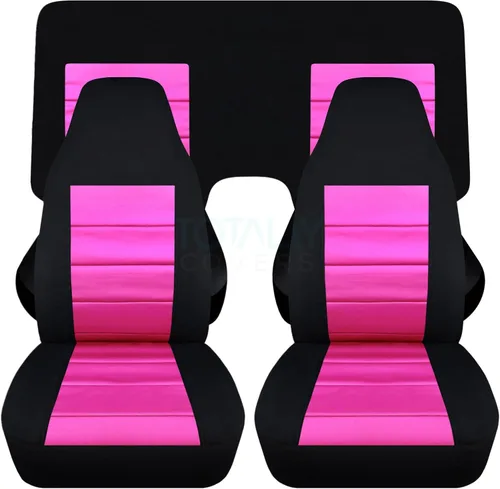 Miniatura 16 de Totally Covers Compatible con cubiertas de asiento para Chevy Camaro 1982-1992: Negro - Juego completo (23 colores) Cupé/Convertible Banco