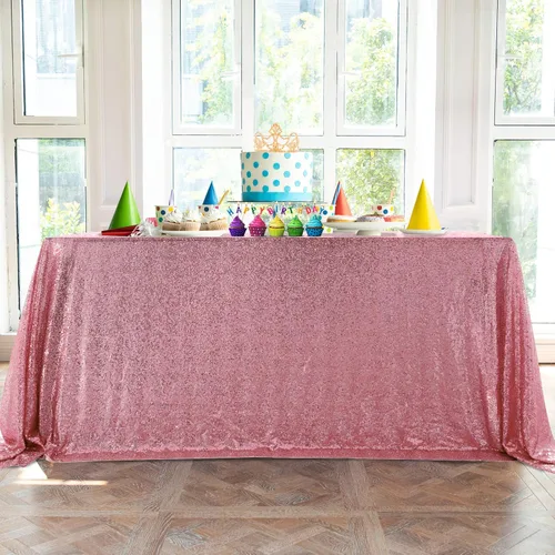 Miniatura 12 de Mantel de lentejuelas de 50 x 50 pulgadas, mantel negro brillante con purpurina brillante y secuencia metálica, para decoración de fiesta