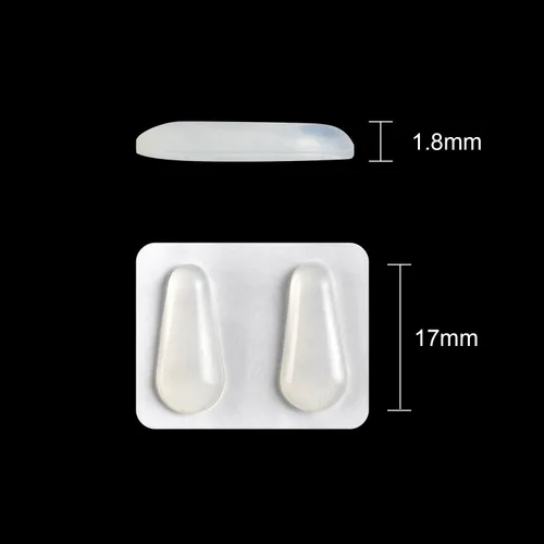 Miniatura 2 de 10 pares de almohadillas de silicona para la nariz para gafas, almohadillas de nariz antideslizantes para anteojos, almohadillas adhesivas