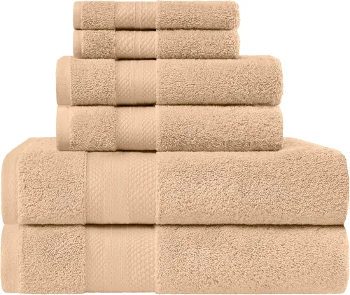 Miniatura 87 de Superior Juego de toallas de algodón turco de 9 piezas, 3 toallas de baño, 3 manos, 3 toallas faciales para el hogar, artículos esenciales de baño
