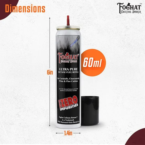 Miniatura 5 de Foghat - Recambio de combustible de butano culinario (paquete de 12 x 2.0 fl oz), recipiente de repuesto de butano para encendedor de antorchas, se