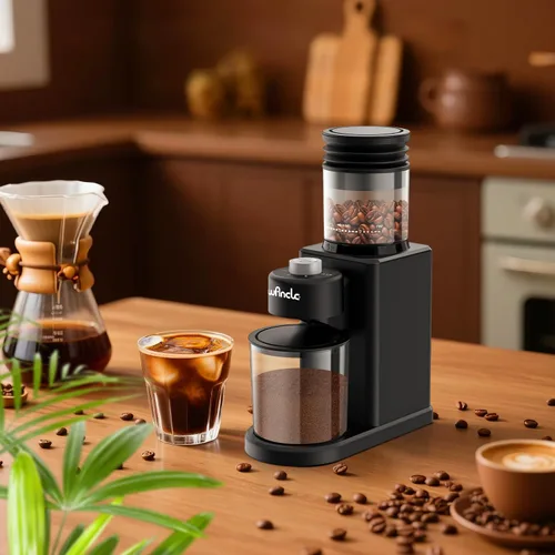 Miniatura 7 de Wancle Molinillo de café cónico eléctrico – Molinillo de café automático compacto de 200 W con 25 ajustes ajustables, molinillo de café expreso