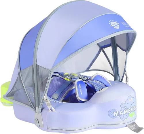 Miniatura 10 de Mambobaby Flotador para añadir cola sin volteo, flotador de natación para bebé, flotador de espuma de perlas, flotadores de agua sólida, entrenador