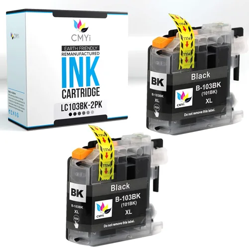 Miniatura 11 de LC103 - Cartucho de tinta de repuesto negro para Brother DCP-J132W, J152W, J172W, J4110DW, J552DW, J752DW, MFC-J245, J285DW, J4310DW, J4410DW