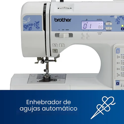 Miniatura 7 de Máquina computarizada Brother CS7205, 150 puntadas integradas, 1 fuente, mesa ancha, 11 pies de costura, color blanco