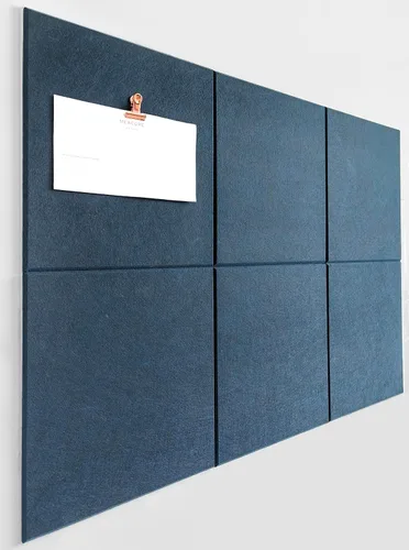 Miniatura 9 de Tabla de corcho alternativa de 24 x 36 pulgadas, paquete de 6 azulejos de pared de fieltro con pestañas adhesivas extraíbles seguras, tableros