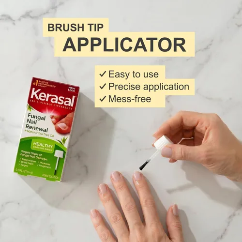 Miniatura 6 de Kerasal Solución de reparación de uñas de renovación con aceite de árbol de té para clavos descoloridos y dañados, 0.33 oz