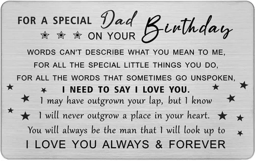 DEGASKEN Tarjeta de feliz cumpleaños para papá, ideas de regalo de cumpleaños para papá, decoraciones de cumpleaños para padre, tarjeta de cartera