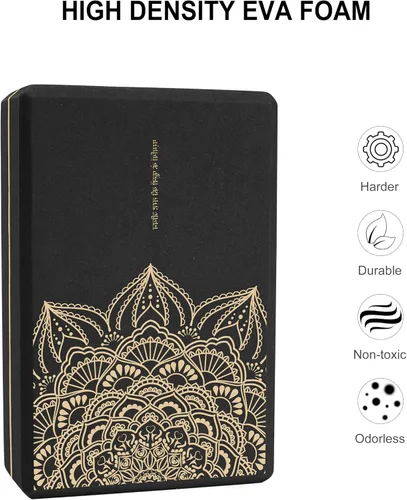 Miniatura 3 de nuveti Juego de 2 bloques de yoga, bloques de espuma de ladrillos de yoga de alta densidad para mejorar la fuerza, flexibilidad y equilibrio bloques